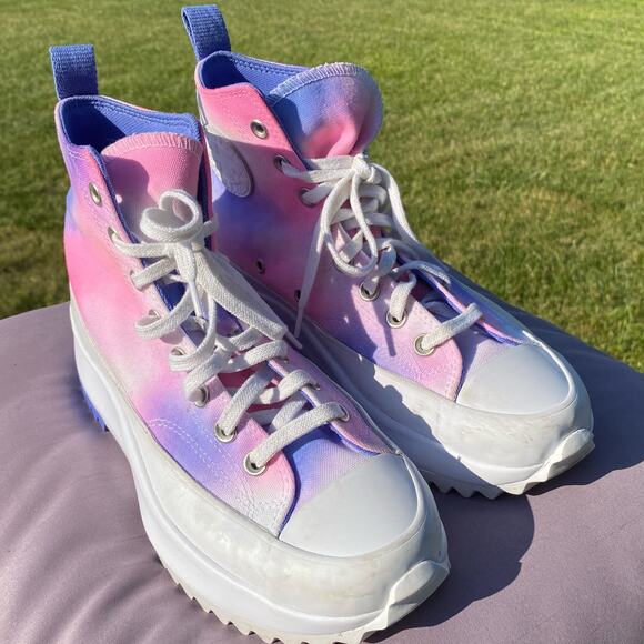 Converse Run Star Hike Storm Pink Hi  Platform Sneaker Shoe Women's Sz: 9.5 - Picture 4 of 16